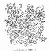 Ornamental Doodle Ethnic Patterned Artistic Zentangle Drawn Floral Frame Vector Hand Adult Style Shutterstock Footage Vectors Illustrations Music Search sketch template