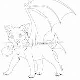 Pup Winged sketch template