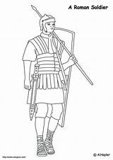 Roman Coloring Soldier Pages Large Printable sketch template