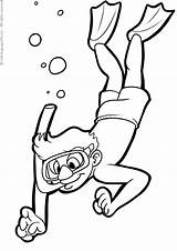 Scuba Diving Coloring Pages Print Printable Books sketch template