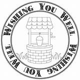 Wishing Well Wells Doily Borders Sentiments Digital Stamps sketch template