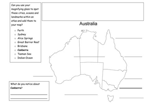 map  australia  label teaching resources