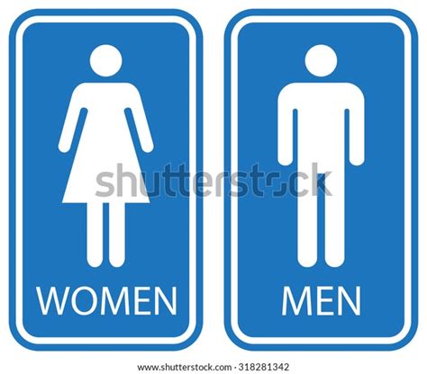 male female toilet signs white isolated stock vector