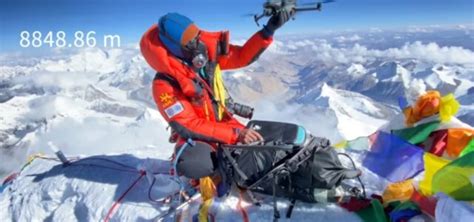 incredible drone footage atop mt everest model airplane news