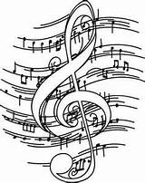 Music Treble Notes Coloring Musical Pages Clef Chaos Card Urbanthreads Embroidery Drawings Urban Threads Church Note Clip Designs Cards Adults sketch template