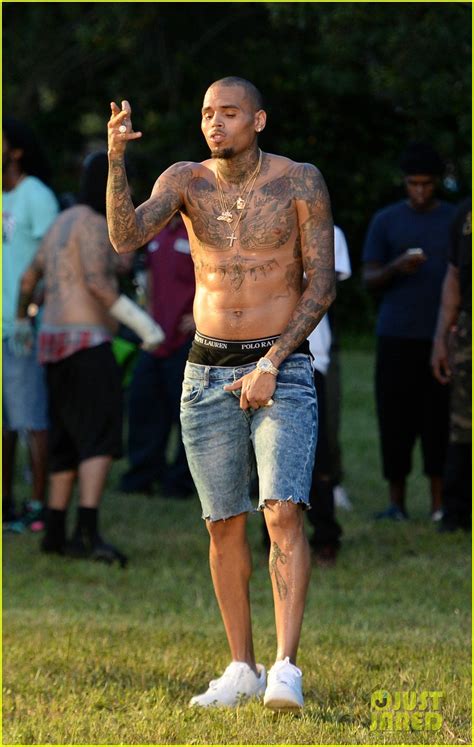 Chris Brown Goes Shirtless For New Music Video Shoot