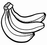 Pisang Buah Tandan Bananas sketch template