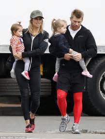 david warner and wife candice leave gym with daughters daily mail online