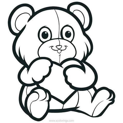 valentines day coloring pages  love  beary  xcoloringscom