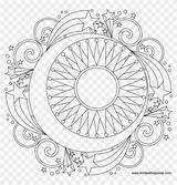 Mandala Star Coloring Mandalas Color Pages Zentangles Pngfind sketch template