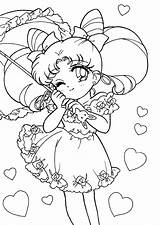 Chibi Sailor Coloring Pages Moon Printable Boles Victoria 색칠 sketch template