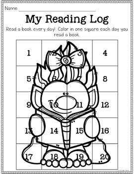 reading log printables  preschool  kindergarten   super teacher