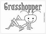 Coloring Bugs Pages Kids Little Bug Easy Grasshopper Sheets Insect Grashopper Activities Easypeasyandfun Choose Board Crafts sketch template