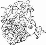 Goldfish Coloring Pages Color Fish Drawing Print Japanese Gold Animals Getdrawings Printable sketch template