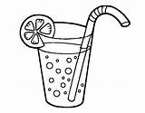 Copo Refresco Vaso Bicchiere Refrigerante Colorare Bebidas Bibite sketch template