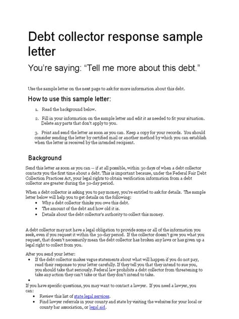 cfpb debt collection letter   information collection