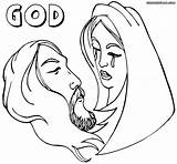 God Coloring Pages Print sketch template