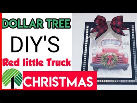 dollar tree diys christmas decor red truck christmas