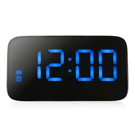 led alarm clock large led display digital desktop table clocks electronic snooze backlight voice