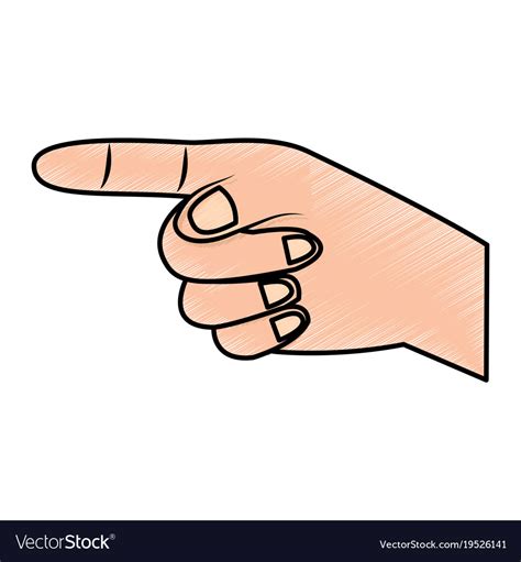 index finger pointing hand gesture icon image vector image