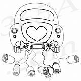 Married Car Clipart Just Honeymoon Wedding Drawing Clip Couple Auto Etsy Sketch Coloring Line Cars Pages Clipground sketch template