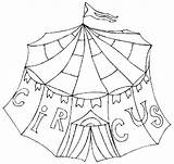 Circus Coloring Tent Pages Printable Getcolorings sketch template