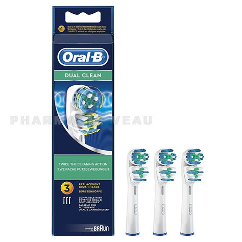 oral  dual clean  brossettes de rechange pharmacie veau france