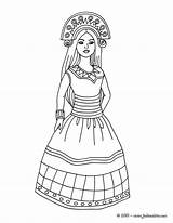 Inca Princesse Hellokids Indienne Prinzessin Inka Colorier Coloriages sketch template