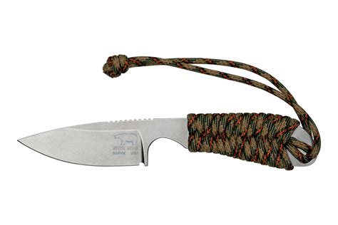 white river knives  backpacker camo paracord neck knife kydex sheath advantageously