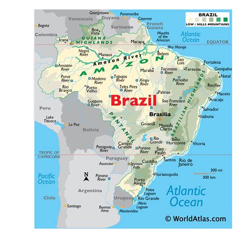 geography of brazil landforms world atlas