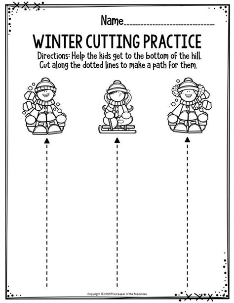 winter printable preschool worksheets  images printable