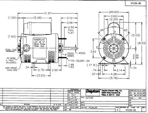 dayton  hp motor wiring diagram dayton  hp washdown motor phase nameplate rpm