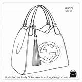 Handbag Cad Borsa Croquis Soho Disegno Carteras Sac Borse Bolsos Sacs Cartera Technische Designerhandbags Tasche sketch template