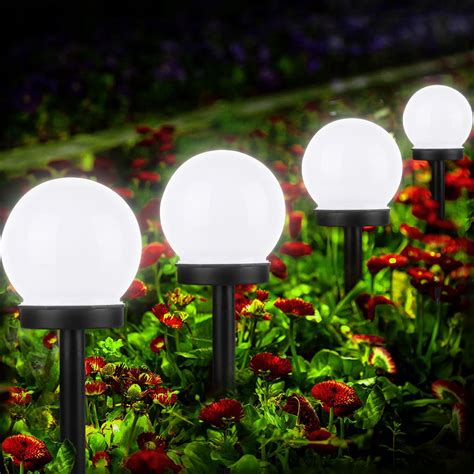 pcs outdoor solar lights ball lamp tsv ip waterproof led path light