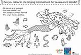Mermaid Colouring Singing Colour Scholastic Act Resources Print Assets Col sketch template