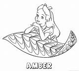 Amber Naam Alice Wonderland Koe sketch template