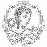 Virgo Scorpio sketch template