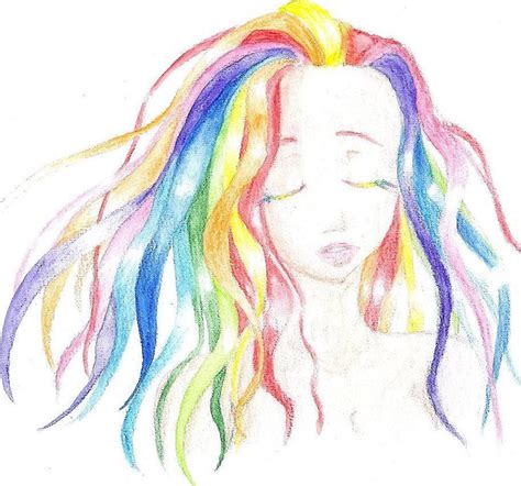 The Girl With The Rainbow Hair By Theangelassassin On Deviantart