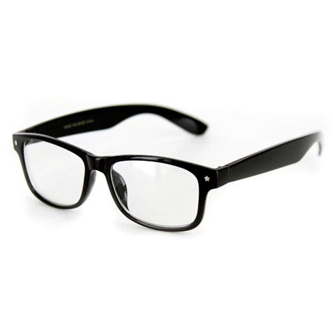 Star Burst Just For Fun Clear Lens Wayfarer Fake Glasses 100 Uv