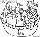 Nutrition Coloring Pages Food Colorings sketch template