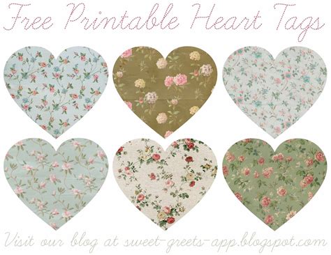 printable heart gift tags heart printable  printable crafts