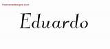 Eduardo Name Tattoo Designs Elegant Lettering Freenamedesigns sketch template