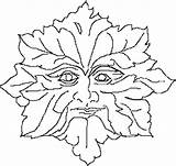 Man Green Pages Colouring Coloring Wood Drawings Burning Patterns Template Greenman Digi Stamps Carving Printable Kleurplaten Tree Kids Tracing Vector sketch template