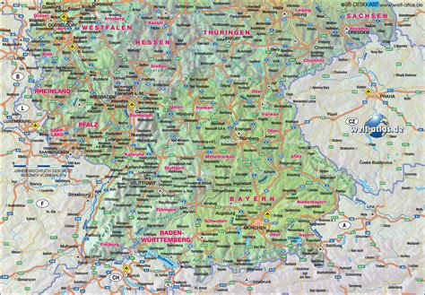sued west deutschland karte karte berlin