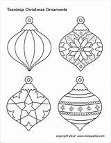 Ornament Teardrop Firstpalette Baubles Stencils Eloquent Graphic Round sketch template