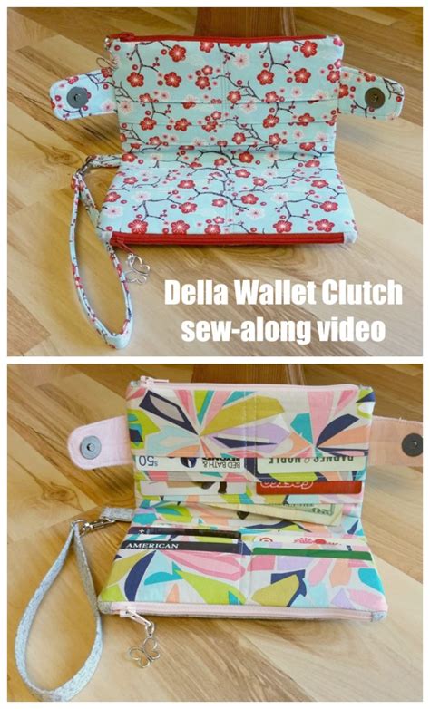 della wallet clutch sew  video sew modern bags