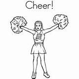 Cheerleading Yelling sketch template