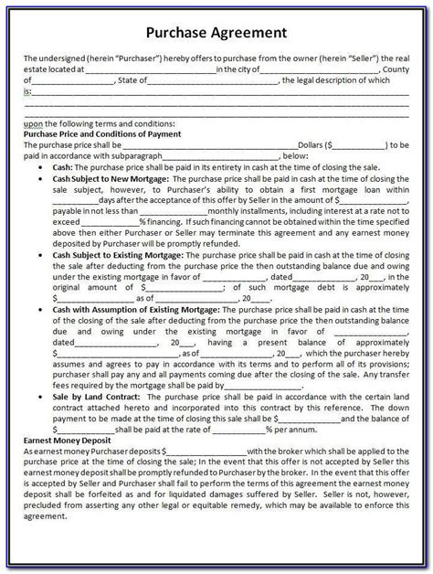 mobile home sales contract template