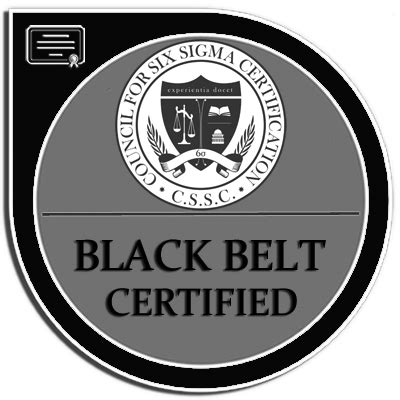 shareable digital badge black belt  council   sigma certification