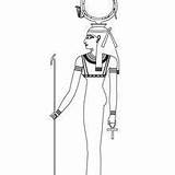 Dioses Egipto Egipcios Hathor Egipcia Antiguo Diosa Egipcio Diosas Deidad Seth Horus Imprimir Paises Diibujo Bastet Hellokids sketch template